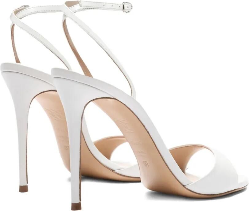 Casadei 100 mm leren sandalen met hak Wit - Foto 5