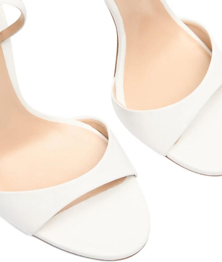 Casadei 100 mm leren sandalen met hak Wit - Foto 2