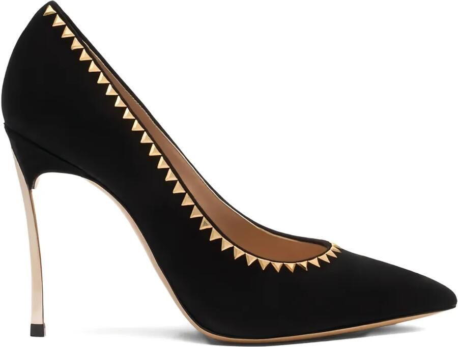 Casadei 100 mm stiletto pumps met studs Zwart