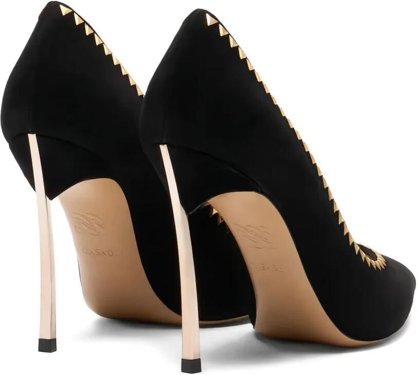 Casadei 100 mm stiletto pumps met studs Zwart - Foto 3