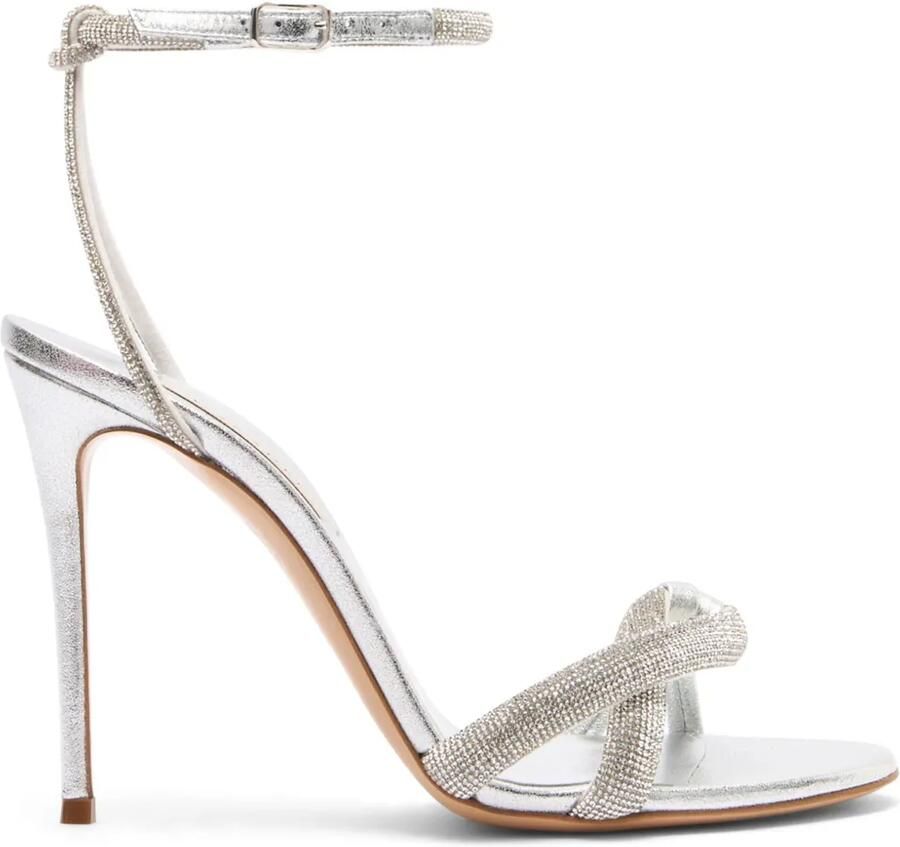 Casadei 100 mm Taylor Julia sandalen Zilver