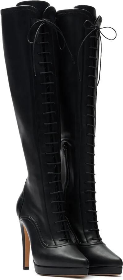 Casadei 100mm Michelle laarzen met veters Zwart - Foto 3