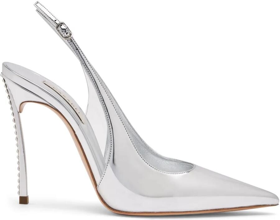 Casadei 100mm Superblade pumps Zilver