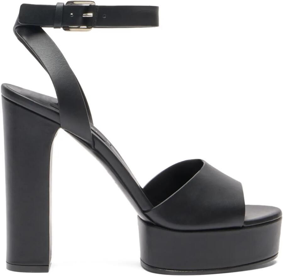 Casadei 120 mm sandalen met plateauzool en hak Zwart