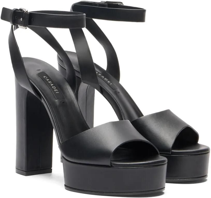 Casadei 120 mm sandalen met plateauzool en hak Zwart - Foto 4
