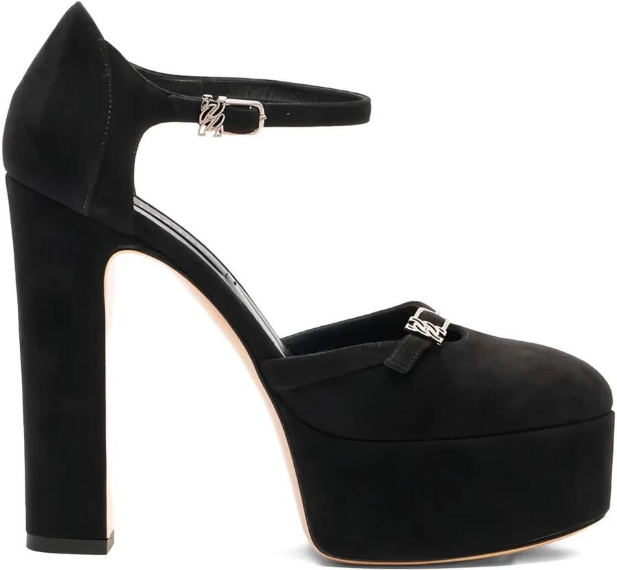 Casadei 130 mm Patty pumps met plateauzool Zwart