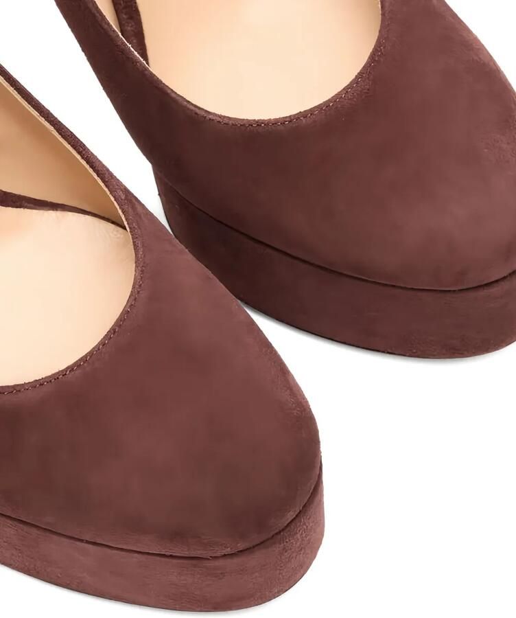 Casadei 130 mm Patty slingback pumps met plateauzool Bruin - Foto 2