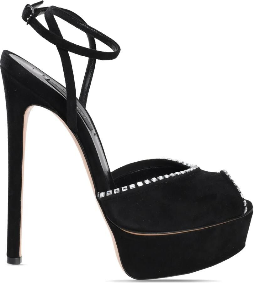 Casadei 140 mm Flora Jolly sandalen Zwart