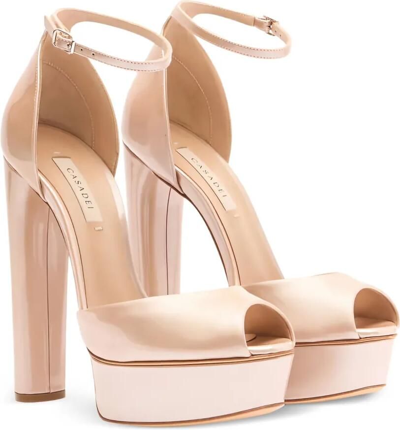Casadei 140 mm Flora sandalen met plateauzool Beige - Foto 2