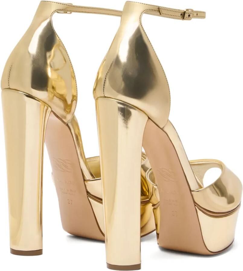 Casadei 140 mm sandalen met plateauzool Goud - Foto 2