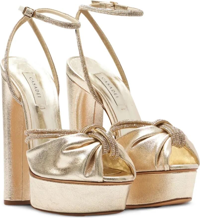 Casadei 140 mm Taylor Flora Wonder sandalen Goud - Foto 4