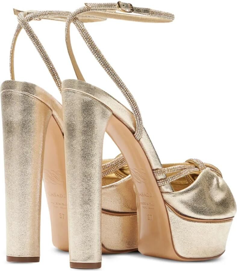 Casadei 140 mm Taylor Flora Wonder sandalen Goud - Foto 3