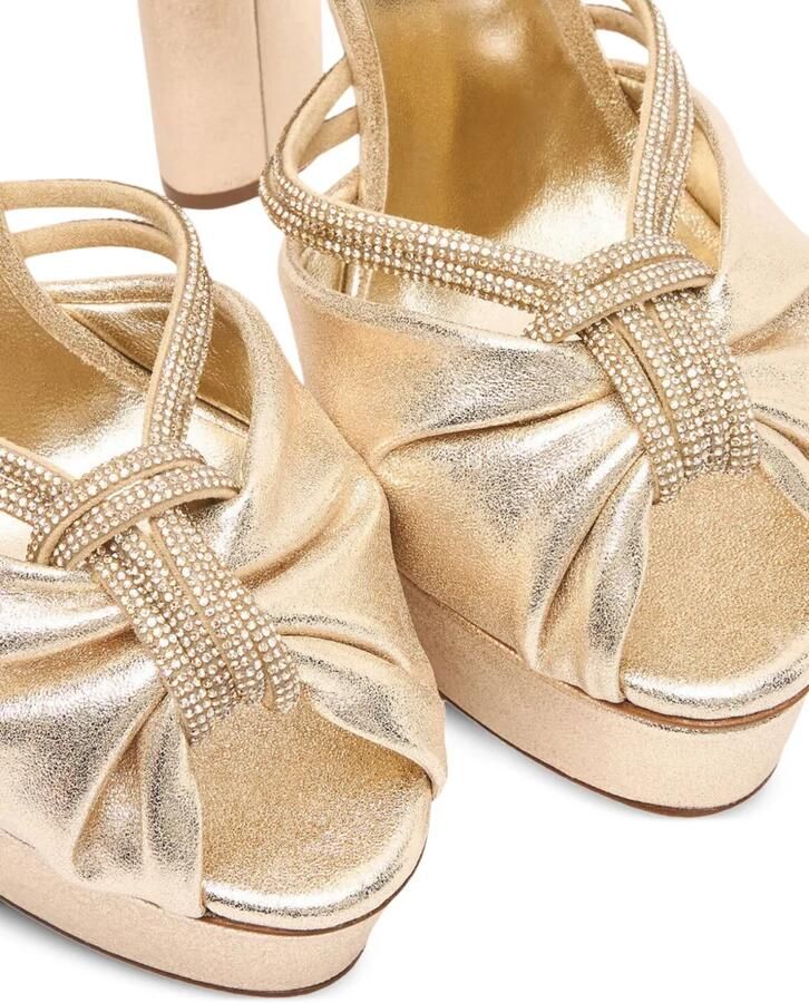 Casadei 140 mm Taylor Flora Wonder sandalen Goud - Foto 5