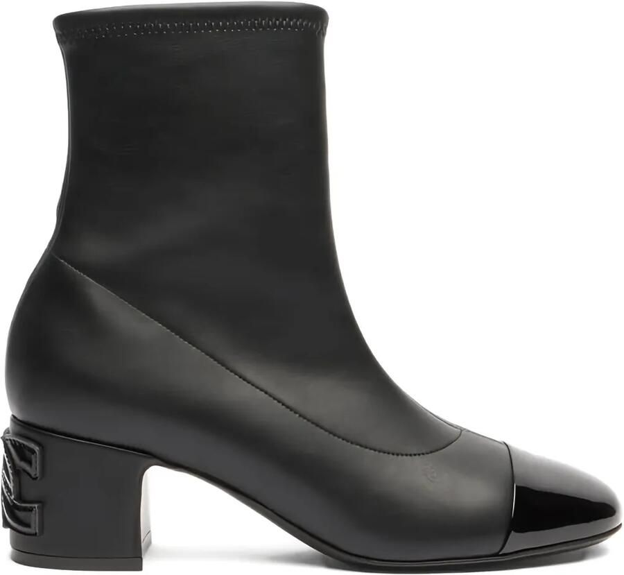 Casadei 50 mm leren enkellaarzen Zwart