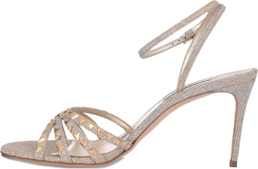 Casadei 80 Divine sandalen met studs Goud