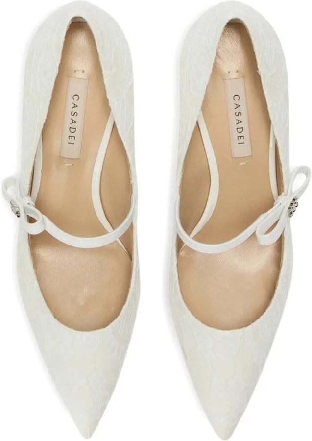 Casadei 80 mm Julia Penny Liberty pumps Wit - Foto 2