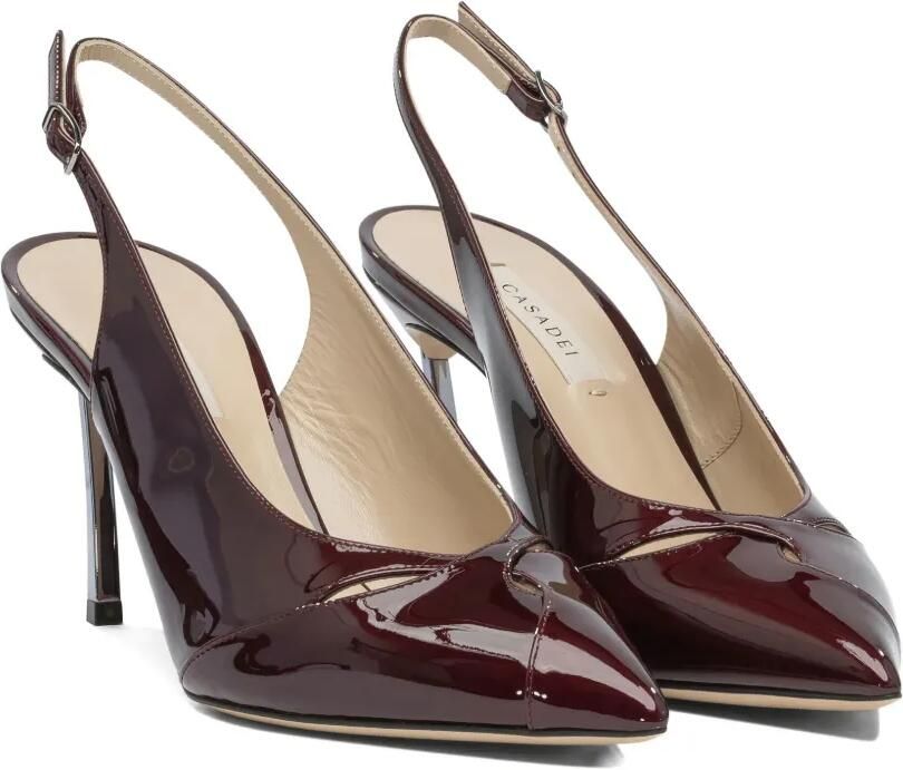 Casadei 80 mm Samurai Blade slingback lakleren pumps Bruin - Foto 3