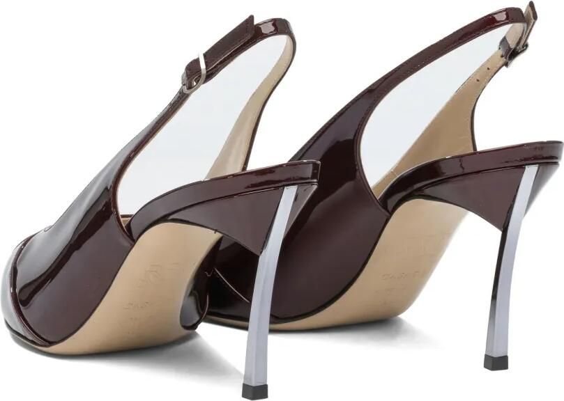 Casadei 80 mm Samurai Blade slingback lakleren pumps Bruin - Foto 4