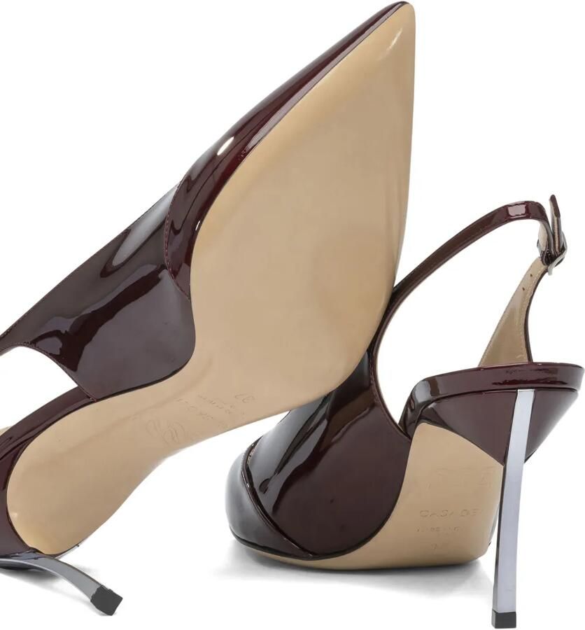 Casadei 80 mm Samurai Blade slingback lakleren pumps Bruin - Foto 2