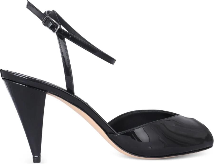 Casadei 80 mm sandalen met enkelbandje en hak Zwart