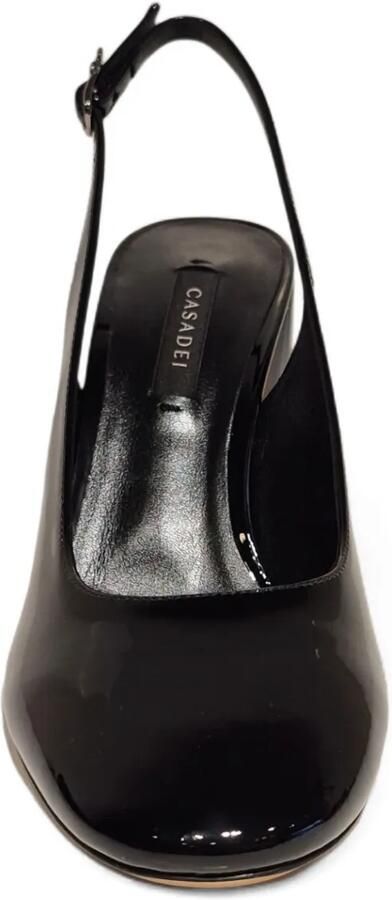 Casadei 80 mm slingback pumps met blokhak Zwart - Foto 5
