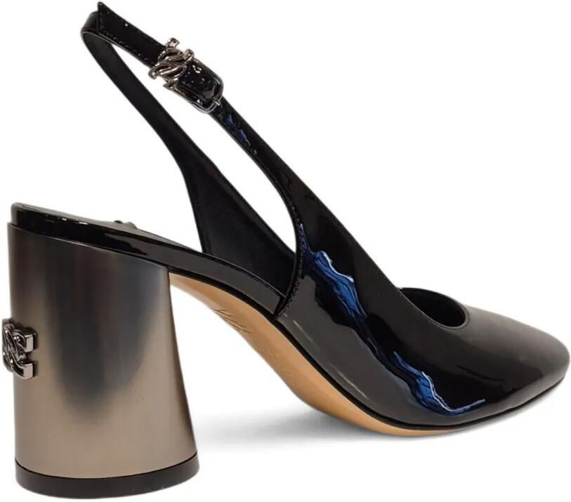 Casadei 80 mm slingback pumps met blokhak Zwart - Foto 4