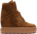 Casadei 80 mm sneakers met sleehak Bruin - Bruin