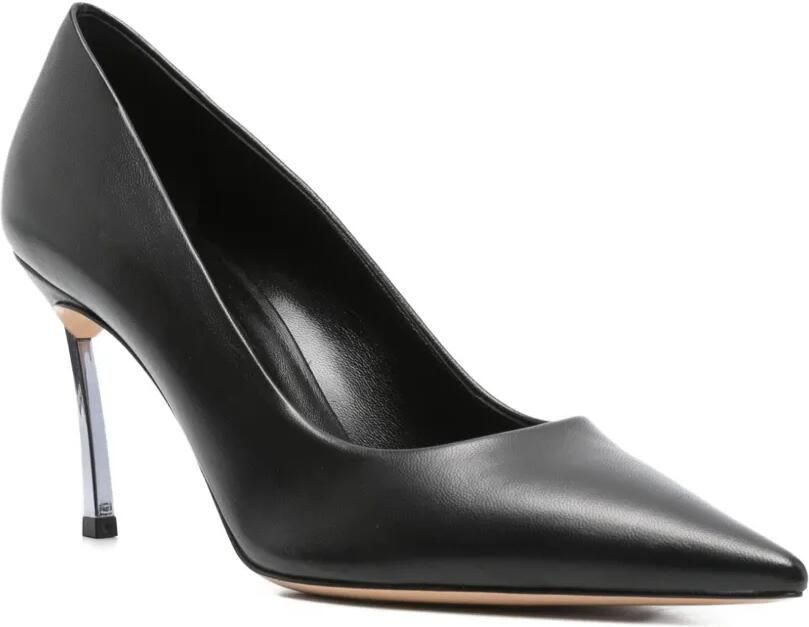 Casadei 80 mm Superblade stiletto pumps met puntige neus Zwart - Foto 2