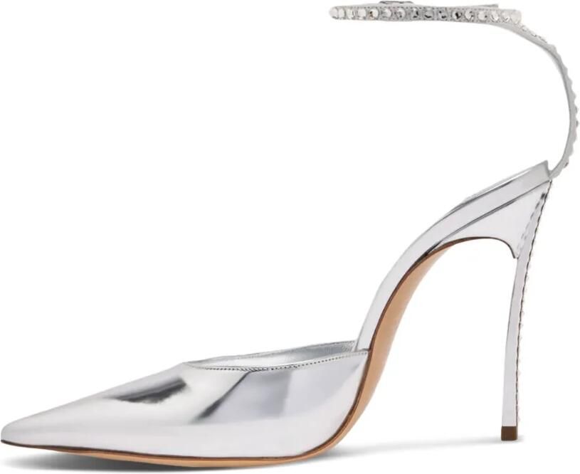 Casadei Alice 100 mm pumps Zilver - Foto 4