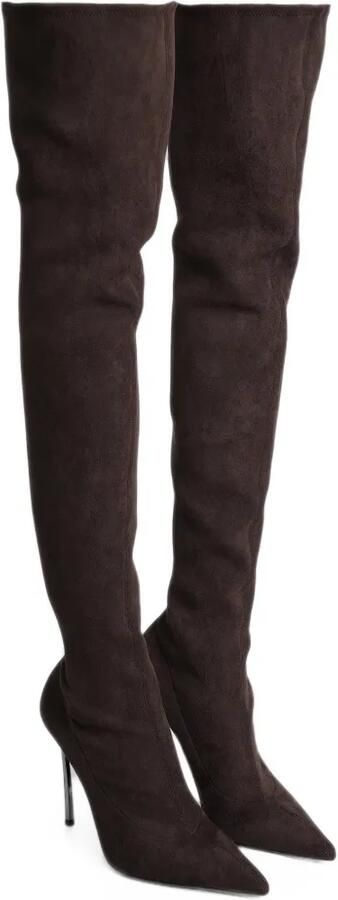 Casadei Balde point-toe over-the-knee boots Bruin