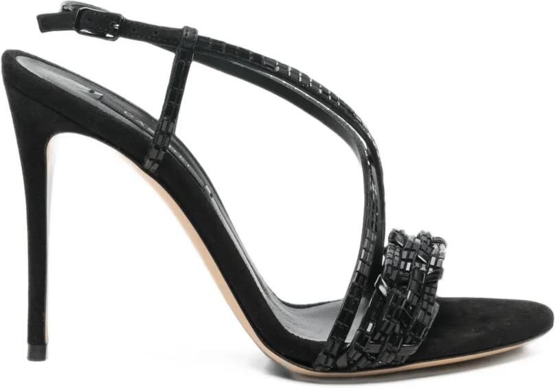 Casadei bead-embellished stiletto sandals Zwart