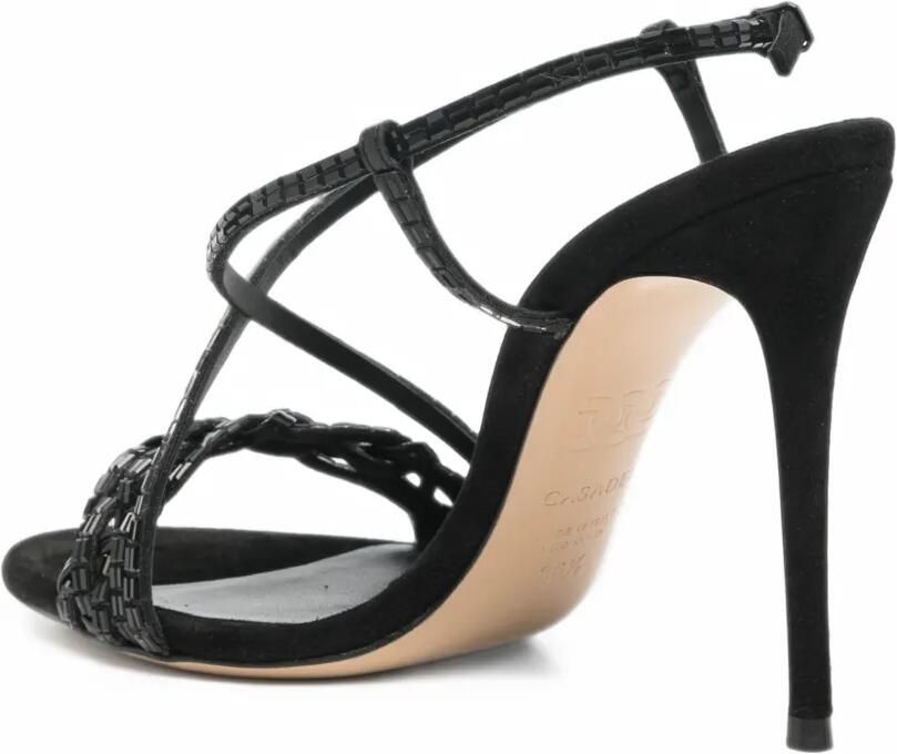 Casadei bead-embellished stiletto sandals Zwart - Foto 2