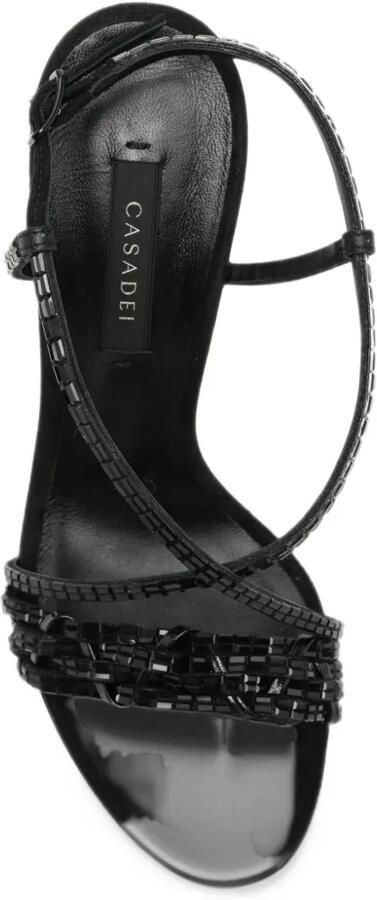 Casadei bead-embellished stiletto sandals Zwart - Foto 4