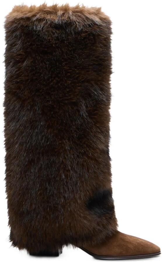 Casadei Beat Sub Zero laarzen van imitatiebont Bruin