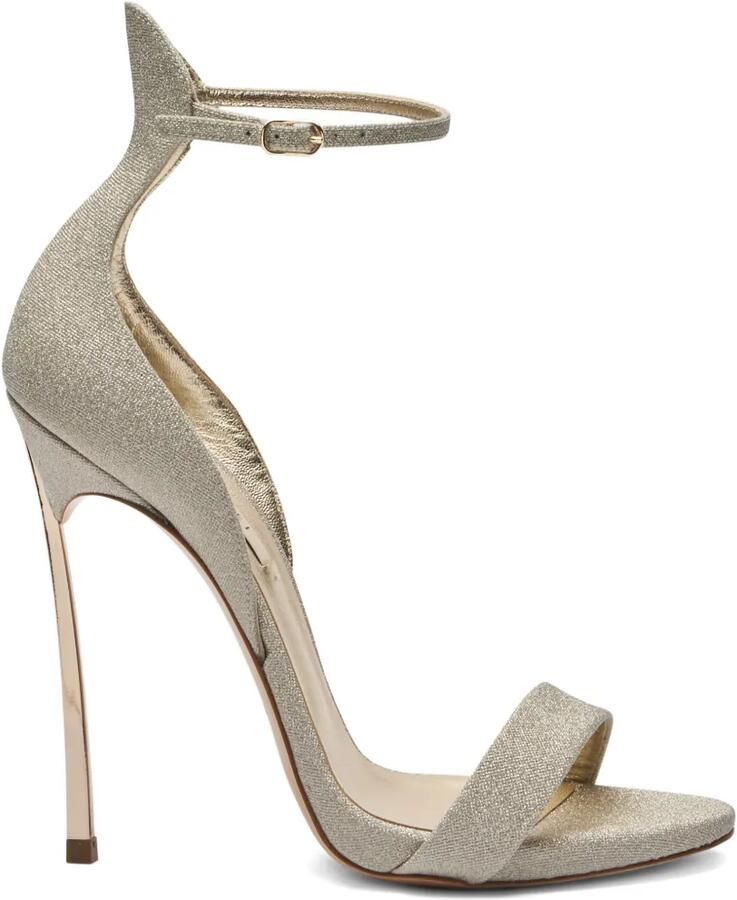 Casadei Blade Cape sandalen met enkeldetail en hak Goud