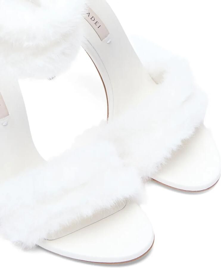 Casadei Blade Diva Minorca sandalen van imitatiebont Wit - Foto 3