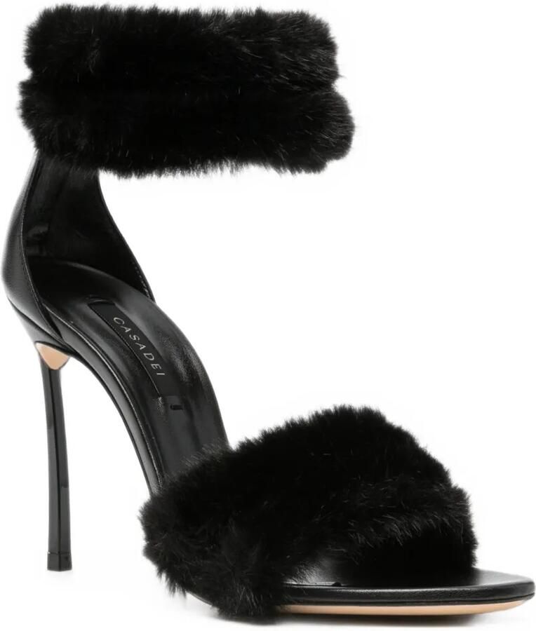 Casadei Blade Diva Minorca sandalen Zwart