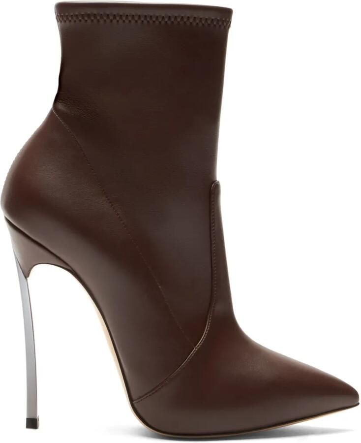 Casadei Blade enkellaarzen met puntige neus Bruin