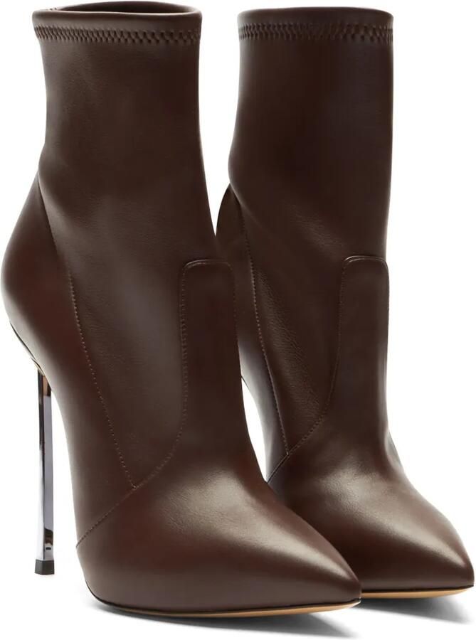 Casadei Blade enkellaarzen met puntige neus Bruin - Foto 4