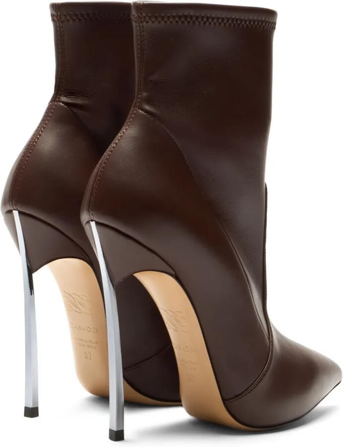 Casadei Blade enkellaarzen met puntige neus Bruin - Foto 3