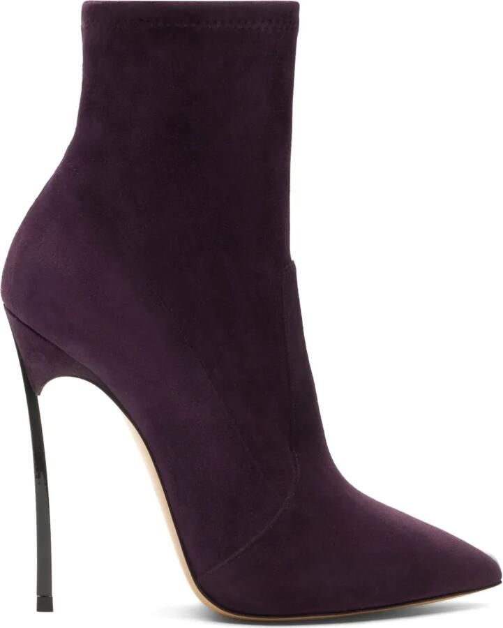Casadei Blade enkellaarzen met puntige neus Paars