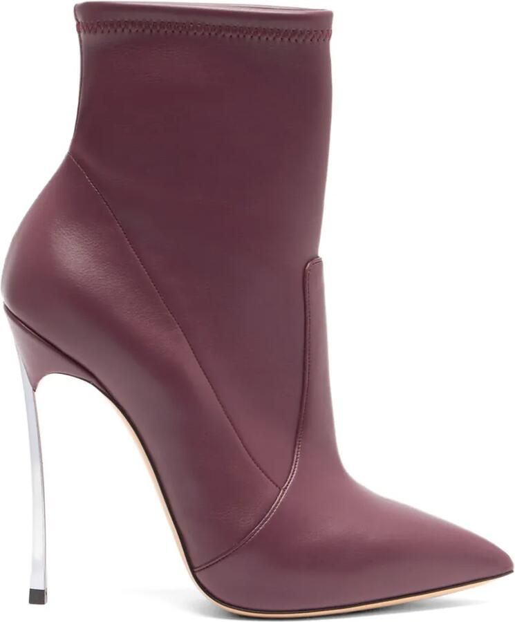 Casadei Blade enkellaarzen met puntige neus Rood