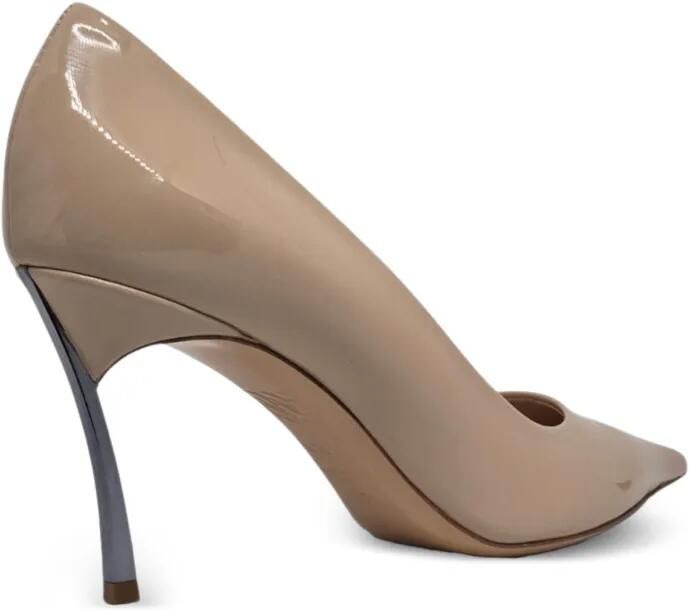 Casadei Blade leren pumps Beige - Foto 4
