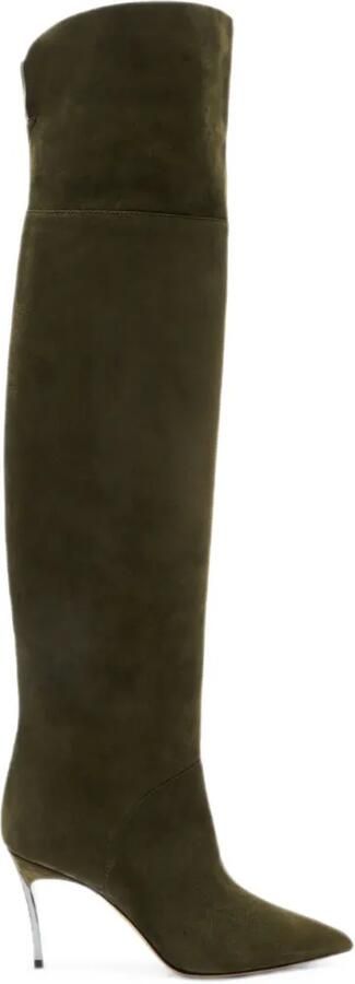 Casadei Blade Nomad Over The Knee laarzen Groen - Foto 3