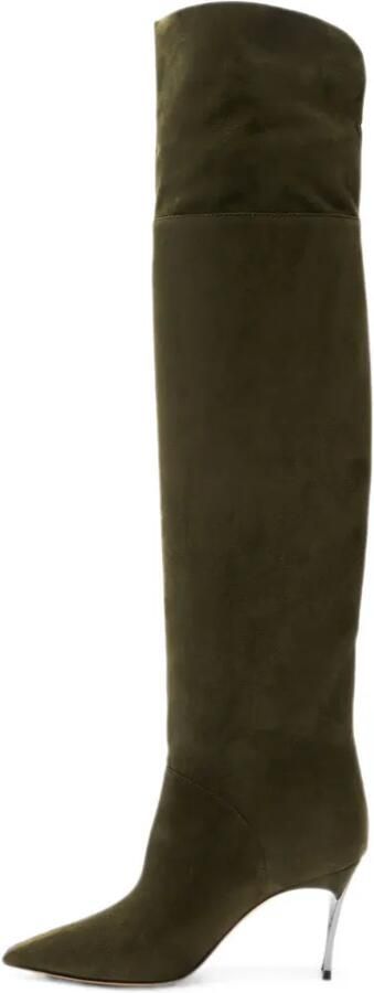 Casadei Blade Nomad Over The Knee laarzen Groen