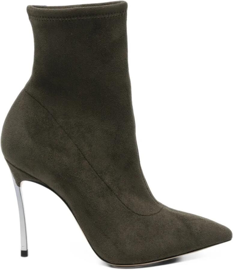 Casadei Blade pointed-toe ankle boots Groen