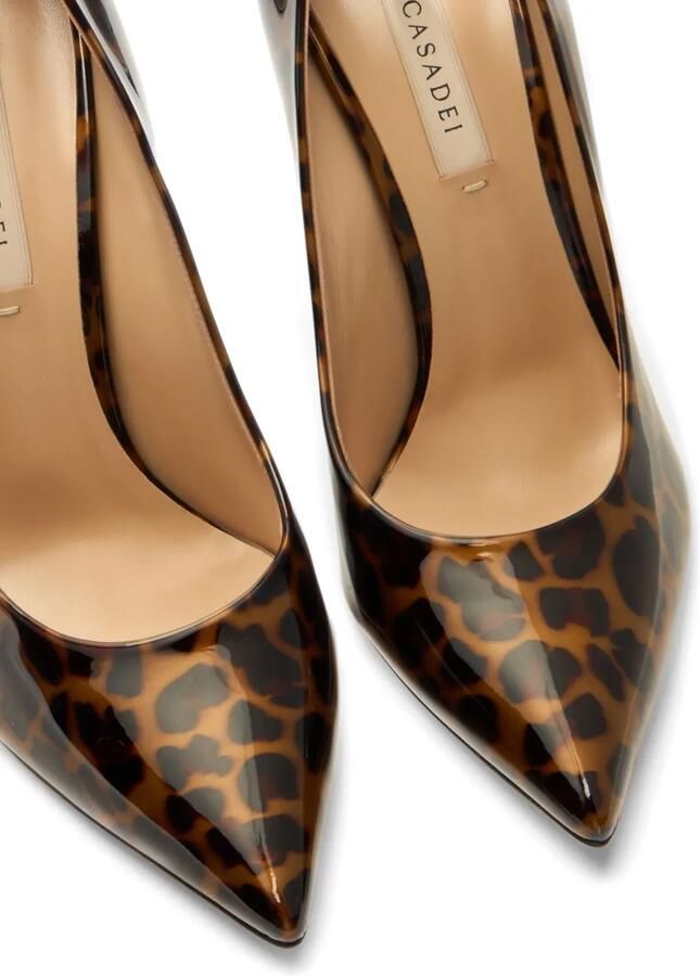 Casadei Blade pumps met luipaardprint Bruin - Foto 4