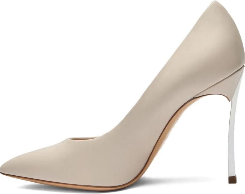 Casadei Blade pumps met puntige neus Beige - Foto 4