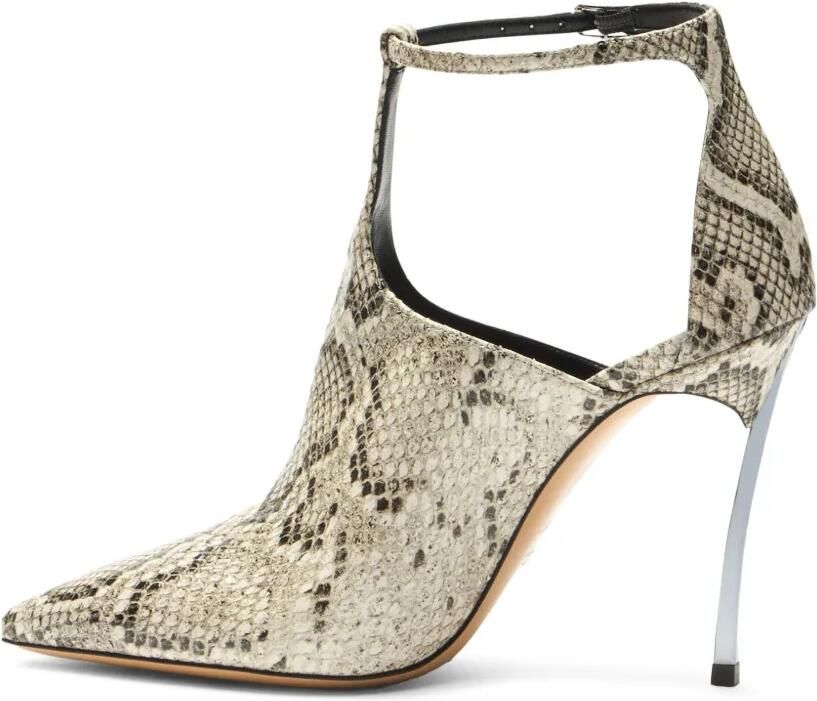 Casadei Blade pumps met pythonprint Beige