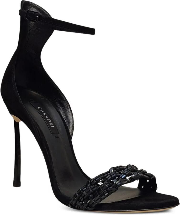 Casadei Blade sandalen met gevlochten bandje Zwart - Foto 2
